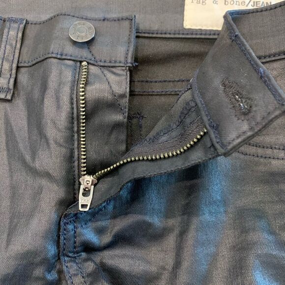 rag & bone Legging Zipper Jeans Navy Seal Size 26 - Picture 3 of 10